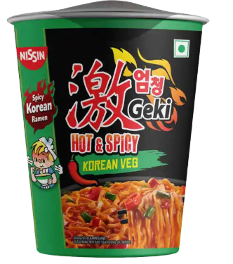 Nissin Geki Hot & Spicy Korean Veg Cup Noodles 70 g
